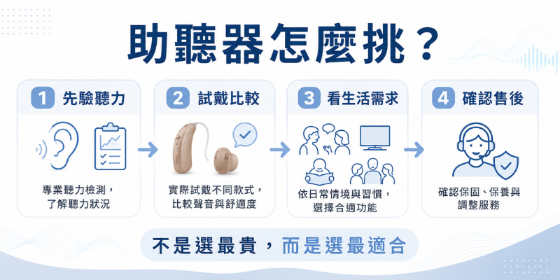 助聽器挑選4步驟