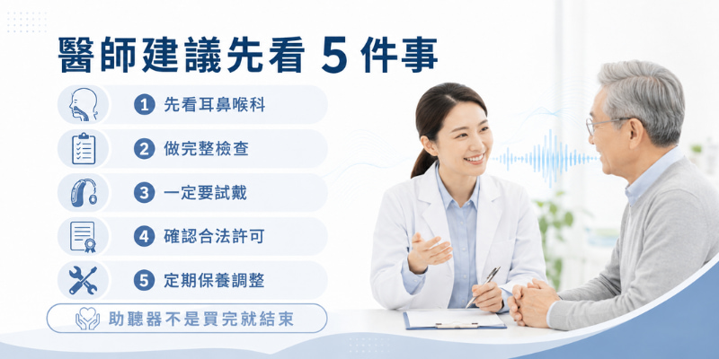 助聽器醫生建議從5件事開始