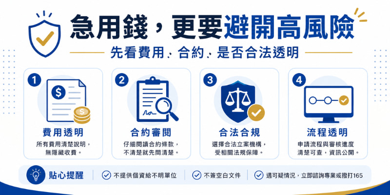 急用錢避開高風險的方式