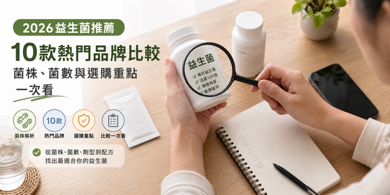 2026益生菌推薦｜10款熱門品牌比較，菌株、菌數與選購重點一次看